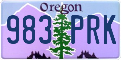 OR license plate 983PRK