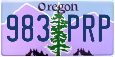 OR license plate 983PRP