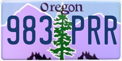 OR license plate 983PRR
