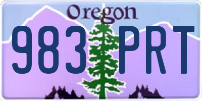 OR license plate 983PRT