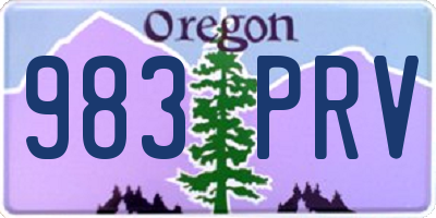 OR license plate 983PRV