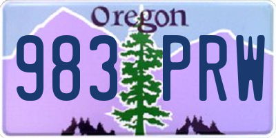 OR license plate 983PRW