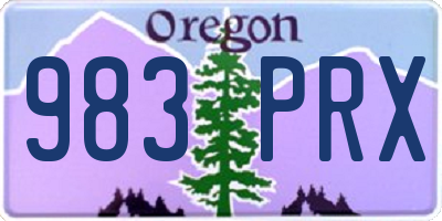 OR license plate 983PRX