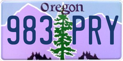 OR license plate 983PRY