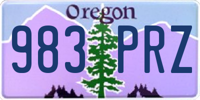 OR license plate 983PRZ