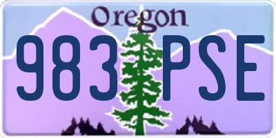 OR license plate 983PSE