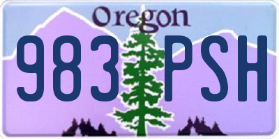 OR license plate 983PSH