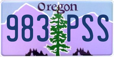 OR license plate 983PSS