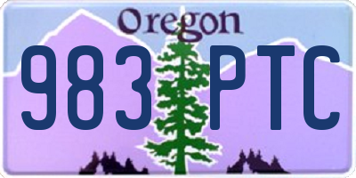 OR license plate 983PTC