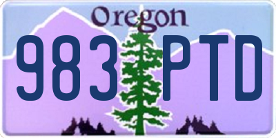 OR license plate 983PTD