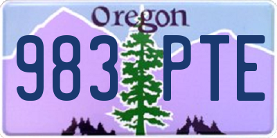 OR license plate 983PTE