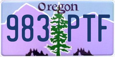 OR license plate 983PTF