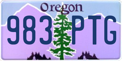 OR license plate 983PTG