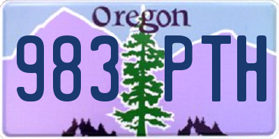 OR license plate 983PTH