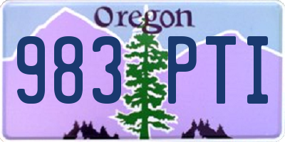 OR license plate 983PTI