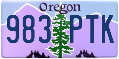 OR license plate 983PTK