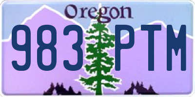 OR license plate 983PTM