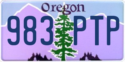 OR license plate 983PTP