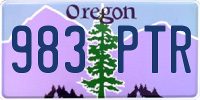 OR license plate 983PTR