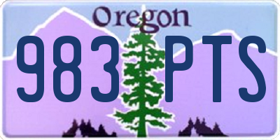 OR license plate 983PTS