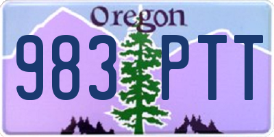 OR license plate 983PTT