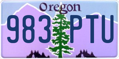 OR license plate 983PTU