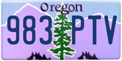 OR license plate 983PTV