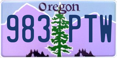 OR license plate 983PTW