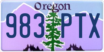 OR license plate 983PTX