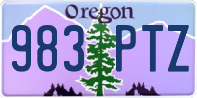 OR license plate 983PTZ