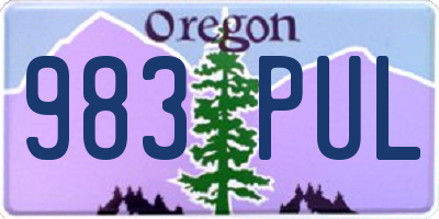 OR license plate 983PUL