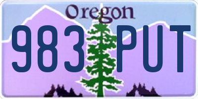 OR license plate 983PUT