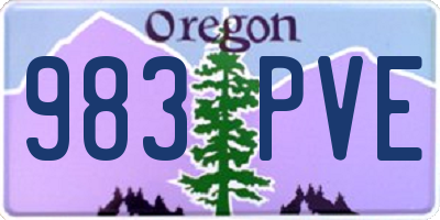 OR license plate 983PVE