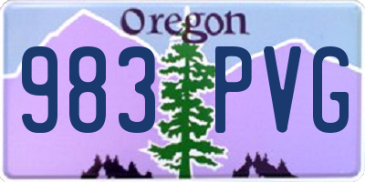 OR license plate 983PVG