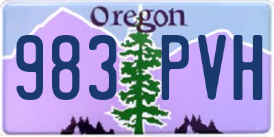 OR license plate 983PVH