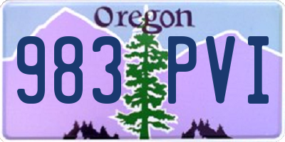 OR license plate 983PVI