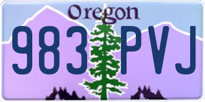 OR license plate 983PVJ