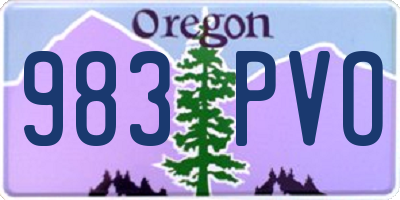 OR license plate 983PVO