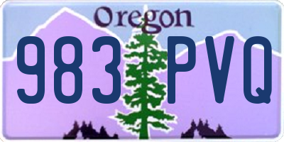 OR license plate 983PVQ