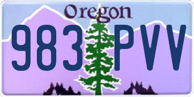 OR license plate 983PVV