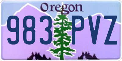 OR license plate 983PVZ
