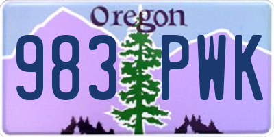 OR license plate 983PWK