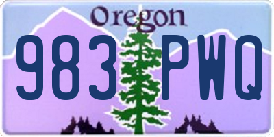 OR license plate 983PWQ
