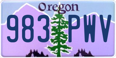 OR license plate 983PWV