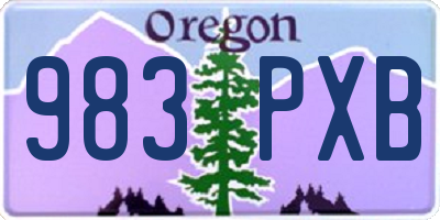 OR license plate 983PXB
