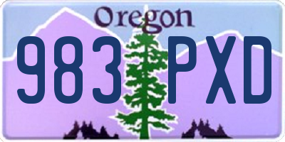 OR license plate 983PXD