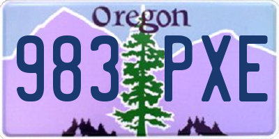 OR license plate 983PXE