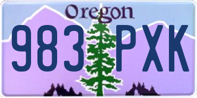 OR license plate 983PXK