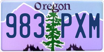 OR license plate 983PXM
