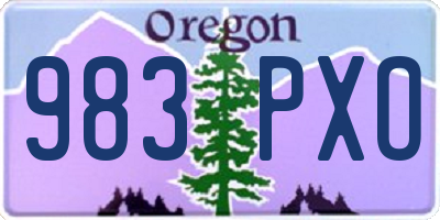 OR license plate 983PXO